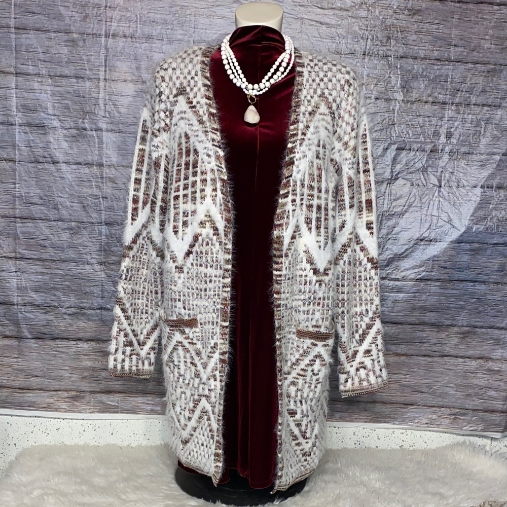 North River Fuzzy Long Cardigan